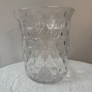 Partylite Glass Replacement Hurricane Seville Candle Holder Thumbprint Pattern